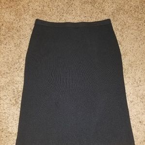 Black midi skirt ribbed medium